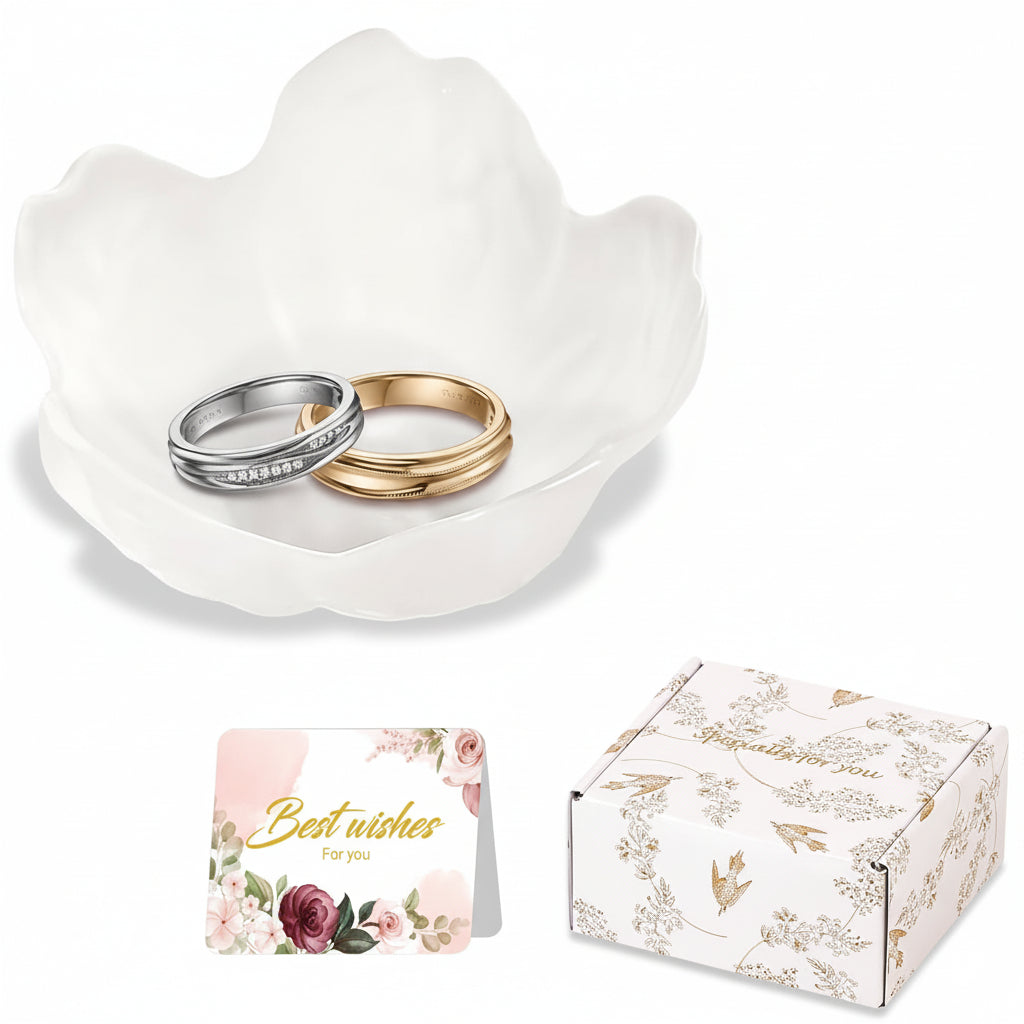 Mors Dag Blomster Smykkefad Keramisk Ringholder Bakke Gave