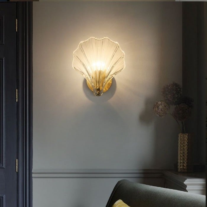 Marina Shell Glas-Wandleuchte | Moderne Art-Deco-Eleganz