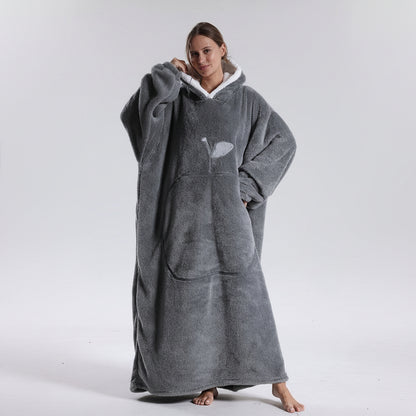 Snuggie Wearable Blanket Hooded Cozy Winter Hooded Throw - Image 1