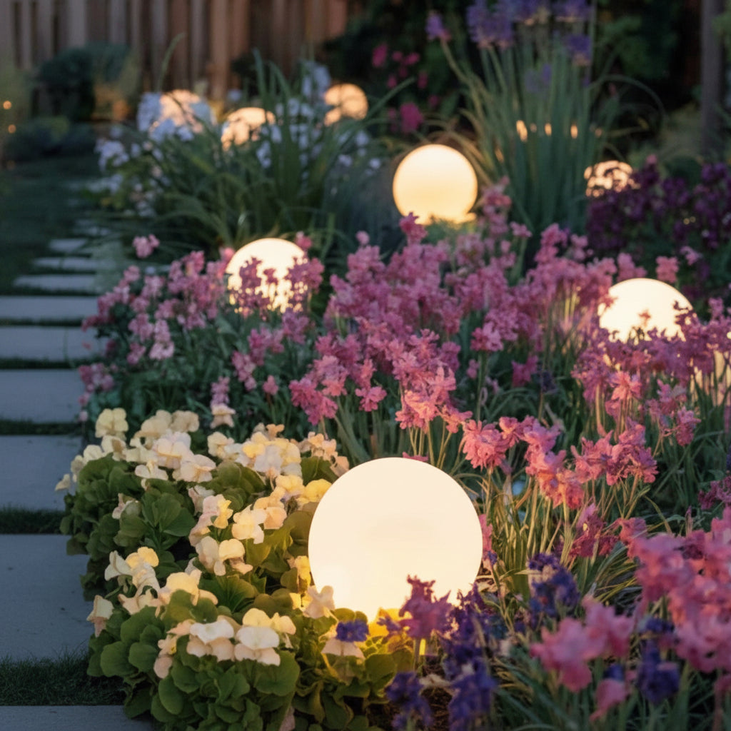 Luminária Jardim Esférica LED Exterior Caminho Jardim