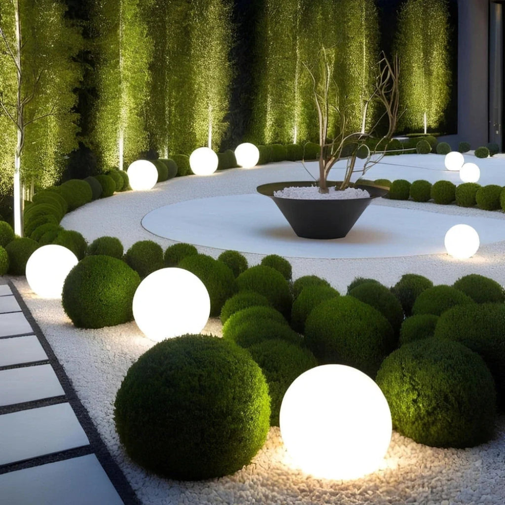 Luminária Jardim Esférica LED Exterior Caminho Jardim