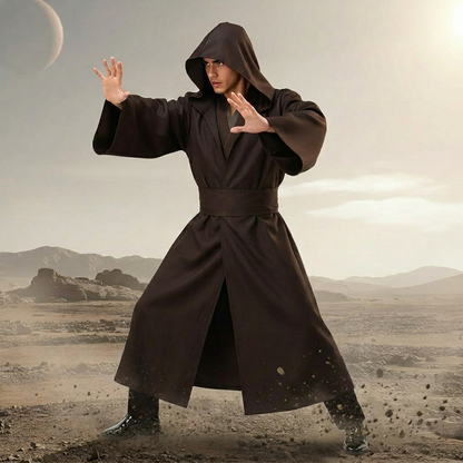 Costume di Halloween per Adulti con Mantello con Cappuccio da Avventura Stelle Set