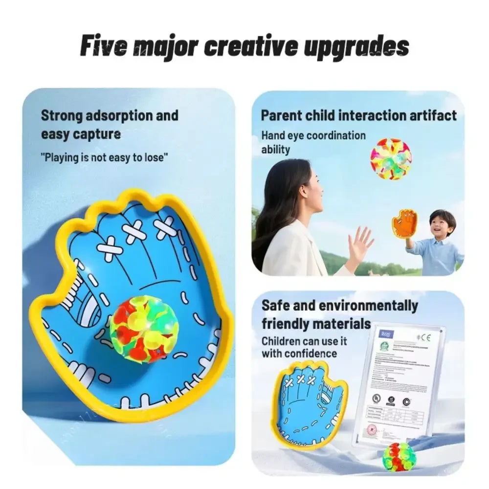 Suction Cup Balls Catch Gloves Interactive Toy - Image 2