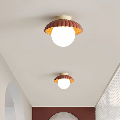 Lampada da soffitto per corridoio in ferro | Plafoniera moderna in vetro e metallo