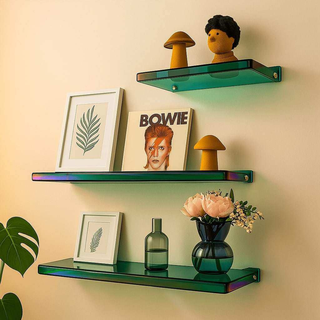 Wall Shelf Floating Acrylic Minimalist Display Storage Shelf