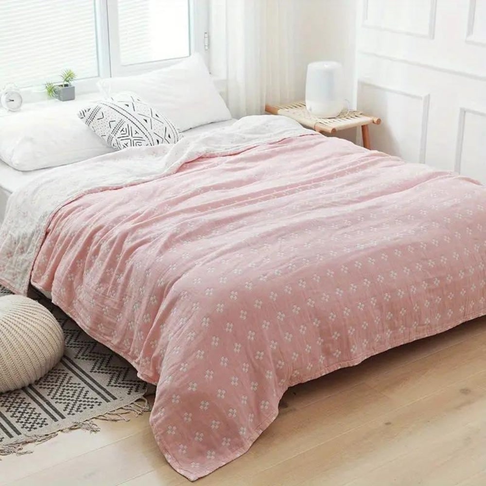 Throw Blanket Cotton Blanket Fluffy Geometric Pattern - Image 2