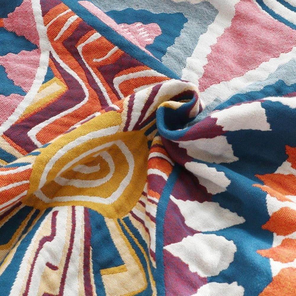 Throw Blanket Cotton Fluffy All Season Decorative Bedding - Image 2