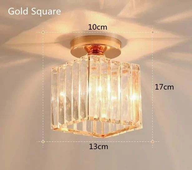Lámpara de Techo de Cristal | Lámpara Elegante para Pasillos y Corredores