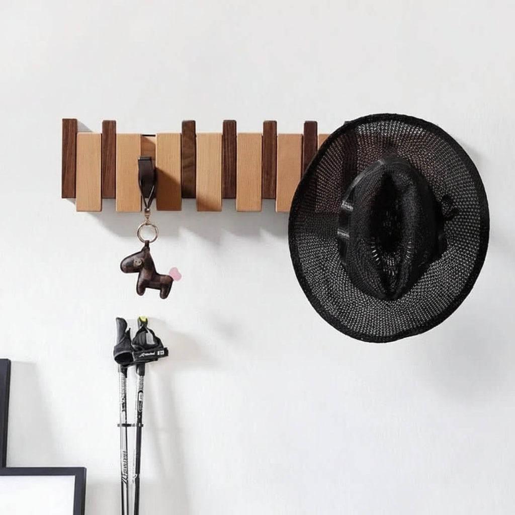 Wall Hook Rack Decorative Wooden - Image 3