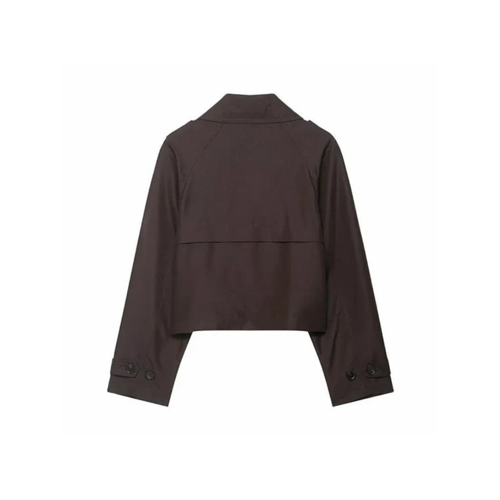 Women's Cropped Trench Coat Short | Outerwear - Image 3