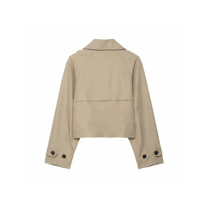 Women's Cropped Trench Coat Short | Outerwear - Image 5