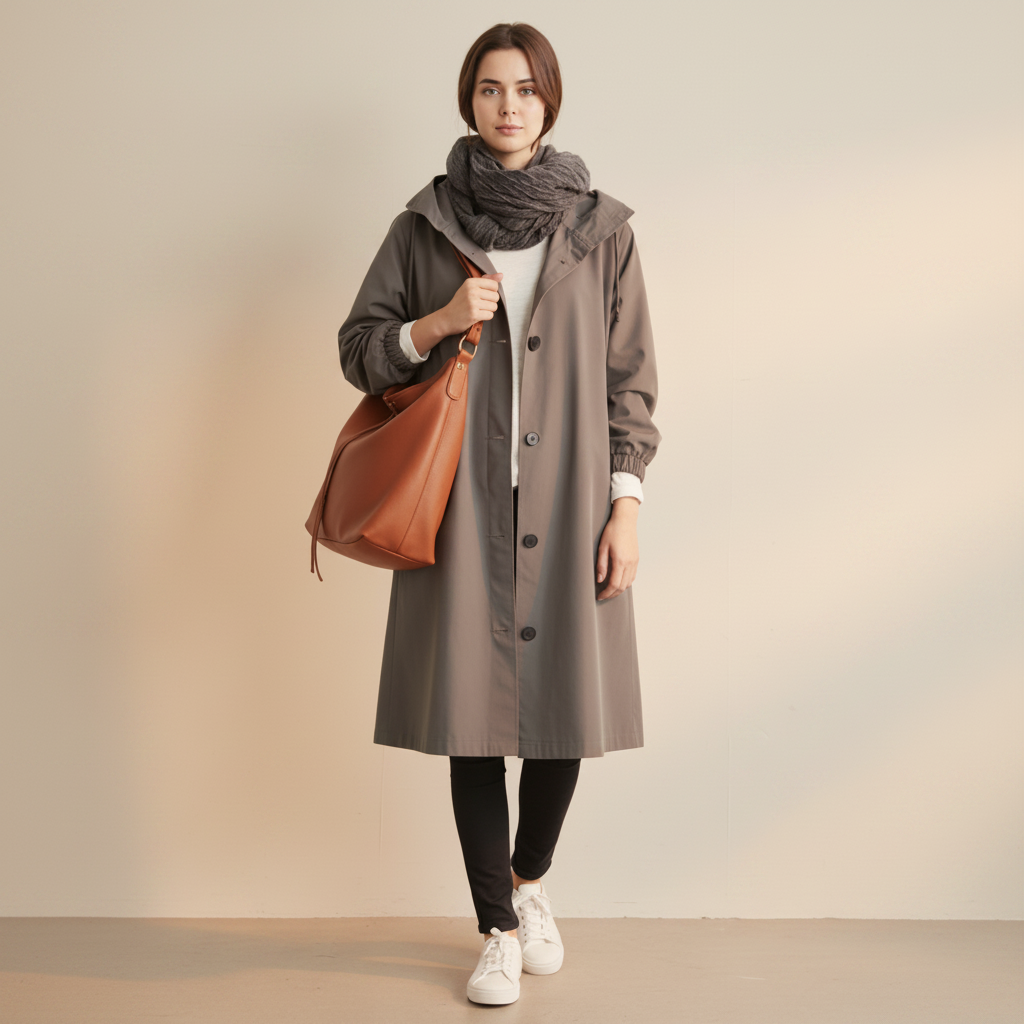 Women's Trench Coat Waterproof Hooded | Raincoat - Image 11
