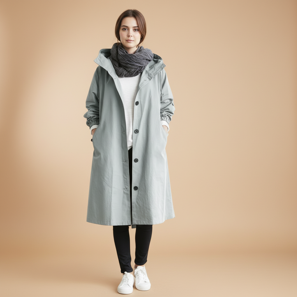 Women's Trench Coat Waterproof Hooded | Raincoat - Image 9