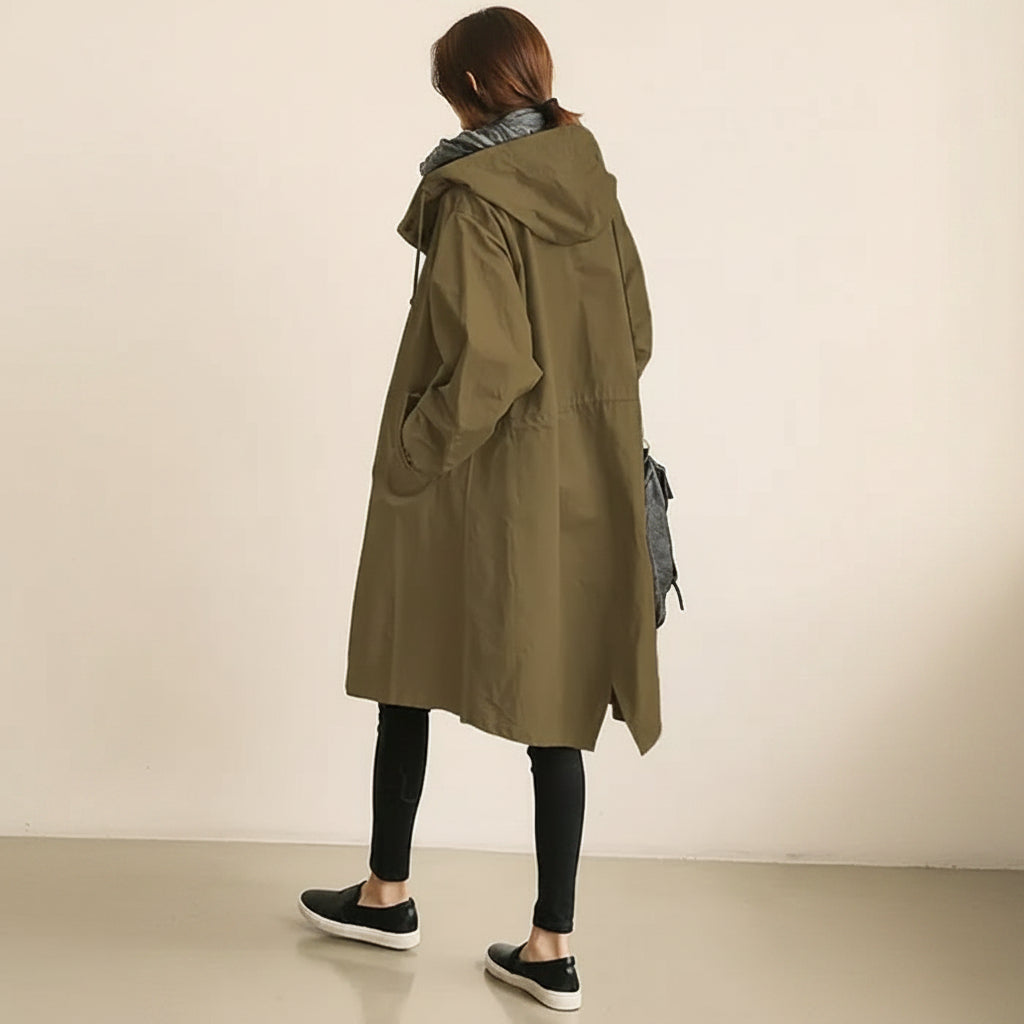 Women's Waterproof Trench Coat Hooded | Functional Outerwear - Image 2
