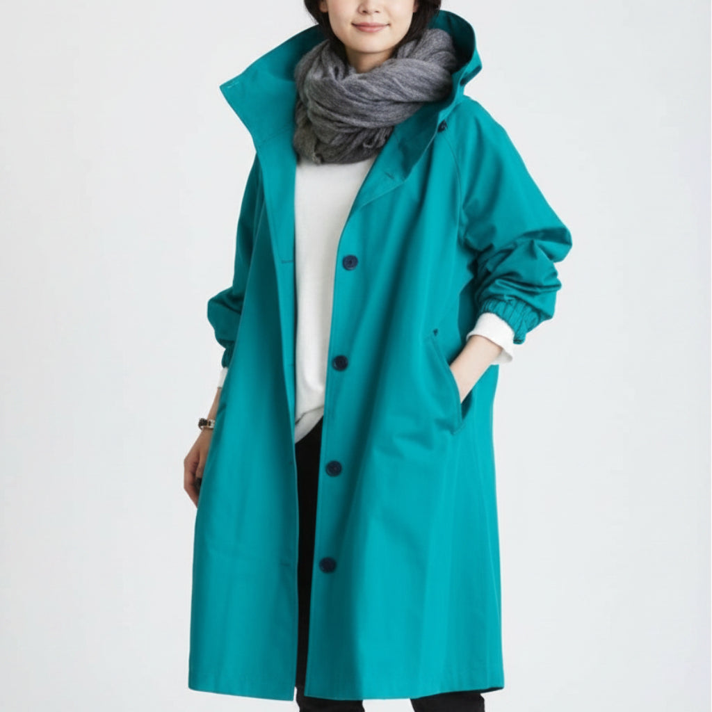 Women's Waterproof Trench Coat Hooded | Functional Outerwear - Image 3