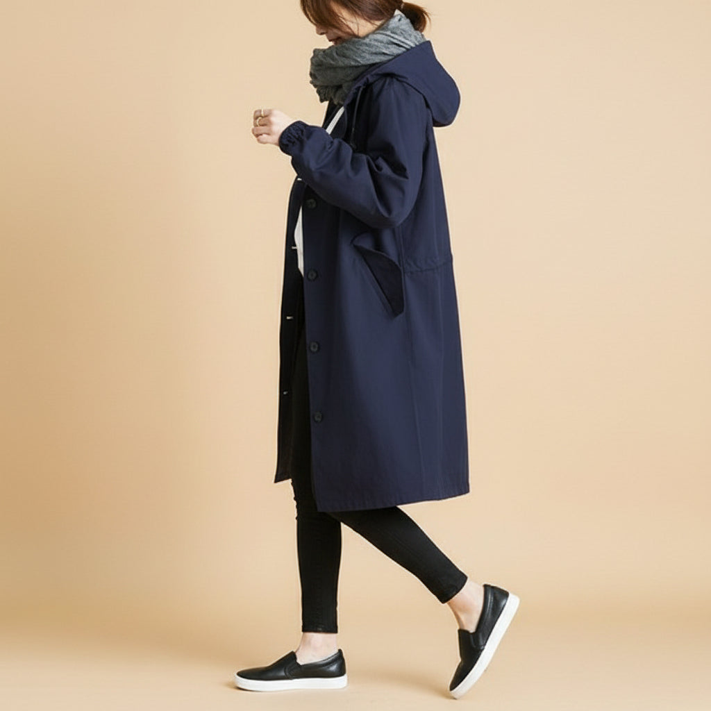 Women's Waterproof Trench Coat Hooded | Functional Outerwear - Image 6