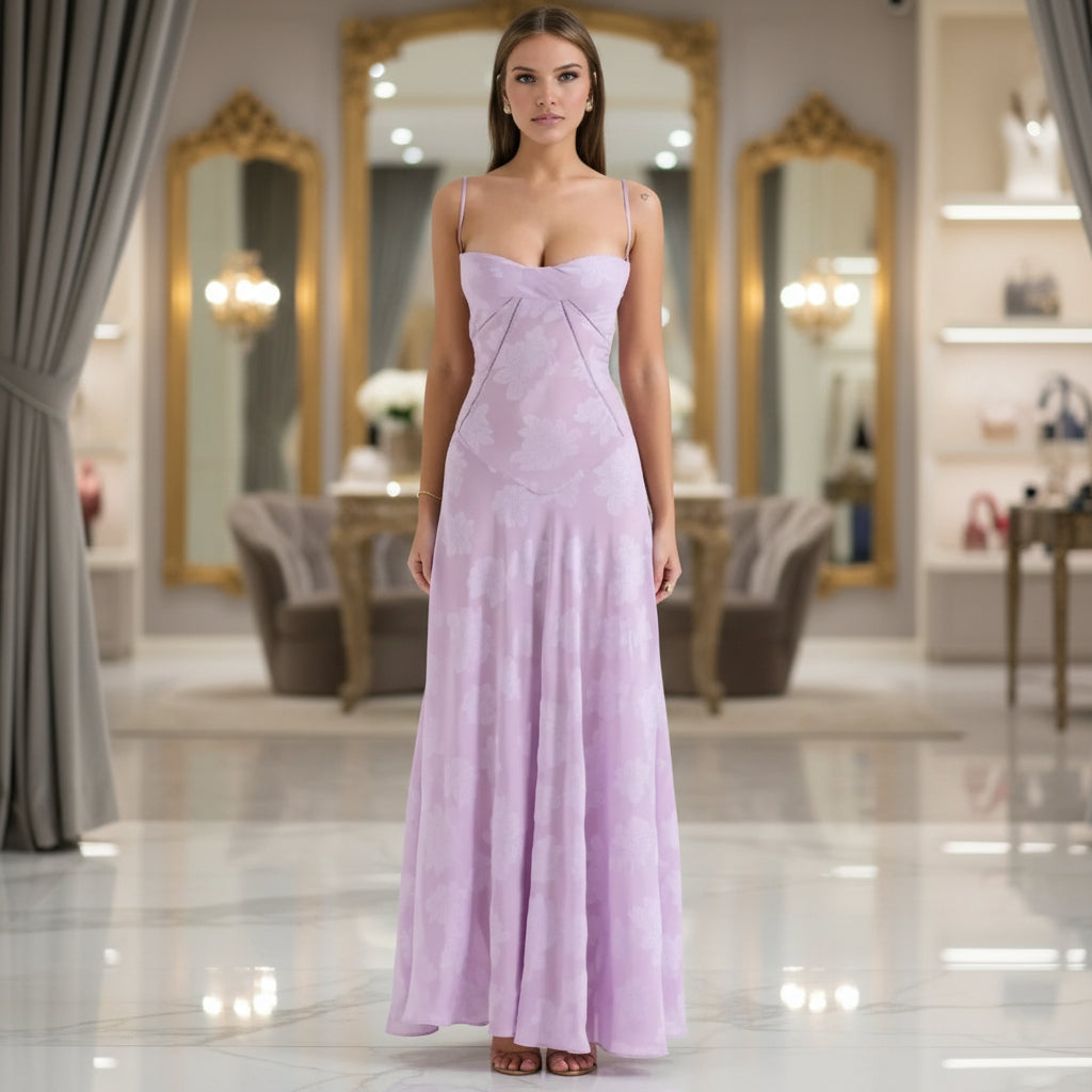 Damenkleid Lang Fließendes Midikleid Abendparty