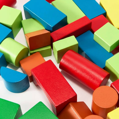 Wooden Building Blocks Set Creative Playtime Fun - Image 2