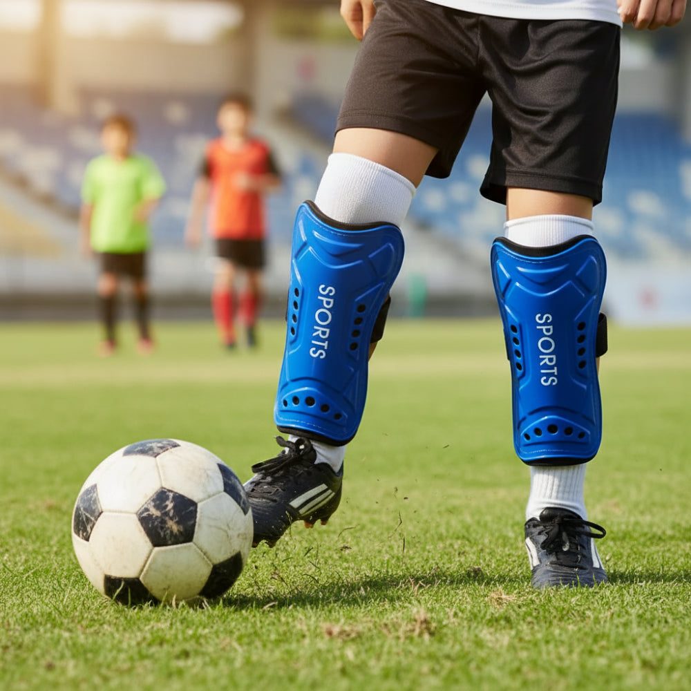 Parastinchi da calcio giovanile per Coppa del Mondo, protezioni per gambe antiurto